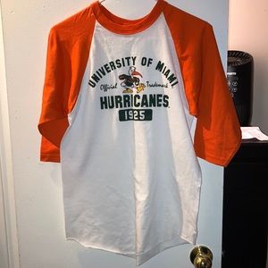 Quarter sleeve university of Miami tee